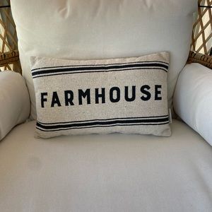 Our best farmhouse pillow reversed